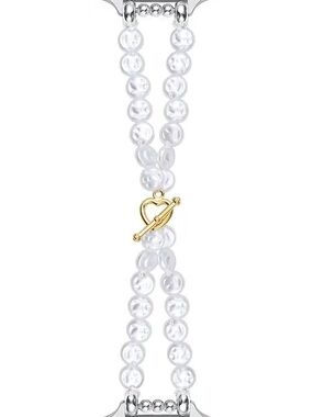 🔥 2/20: Posh Tech Apple Watch 42/44/45/49 Baroque Pearl Beaded Band Bracelet